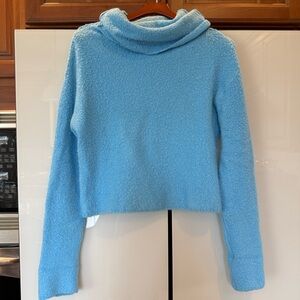 Free People Sky Blue Cowl Neck Sweater
